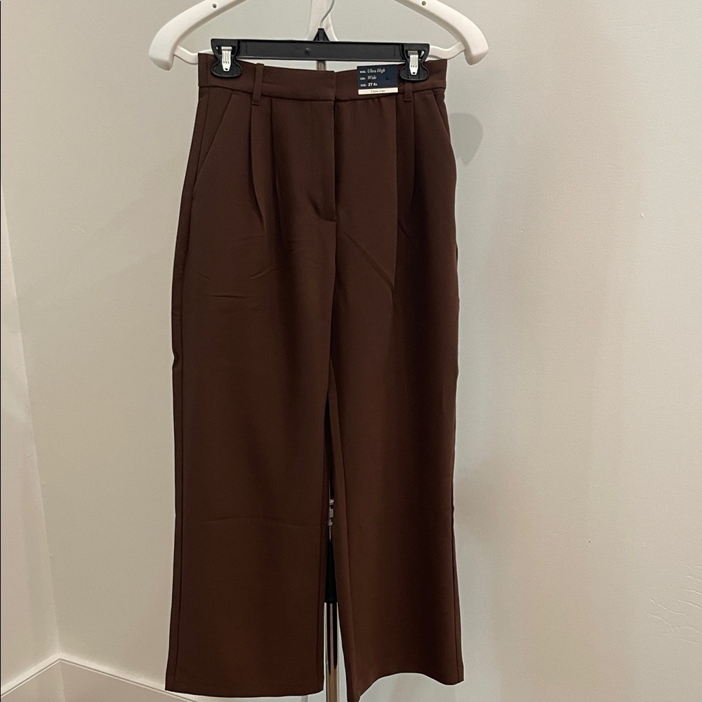 Abercrombie & Fitch Dark Brown Women's Trousers
